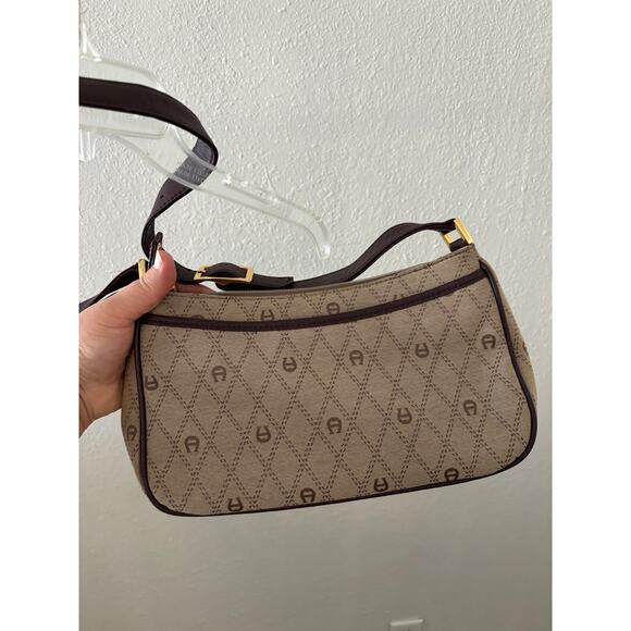 Vintage Etienne Aigner Shoulder Bag Purse Brown Y2K - Picture 5 of 7